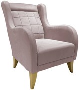 Karlina μπερζέρα 76x84x95εκ. Dusty Pink