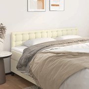 vidaXL Κεφαλάρια Κρεβατιού 2 τεμ. Κρεμ 100x5x78/88 εκ. Συνθετικό Δέρμα