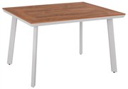 Τραπέζι TABER Αλουμινίου Λευκό με Επιφάνεια Polywood 120x80x72,5Υ εκ. 120x80x72.5 εκ.