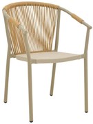 Καρέκλα - Πολυθρόνα Convince αλουμινίου στοιβαζόμενη με καφέ σκελετό-textilene-pe rattan 56x63x82 εκ. 56x63x82 εκ.