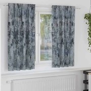 vidaXL Κουρτίνα με κουρτίνες 2 pcs Ασημί γκρι 175 x 140 εκ. Βελούδο