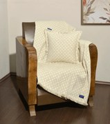 Nautica Ριχτάρι Μονοθέσιο 170χ180 Σενίλ Εκρου Καρρώ