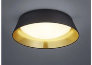Πλαφονιέρα Φωτιστικό Οροφής LED 18W Μαύρο-Χρυσό Ύφασμα Ponts R62871879 Trio Lighting-R62871879-Μαύρο-Χρυσό R62871879