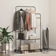 vidaXL Ράφι Ρούχων Μονόχρωμο Μαύρο