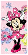 Πετσέτα Παιδική Βελουτέ Minnie New Pink Viopros Σώματος 70x140cm 100% Βαμβάκι