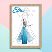 Παιδικό ξύλινο κάδρο 23x32cm Princess Elsa KD397