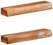 vidaXL Ράφια Τοίχου 2 τεμ. 60x17x8 εκ. από Μασίφ Ξύλο Ακακίας