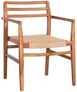 Πολυθρόνα Herrin HM18230 58x56x80cm Natural Ξύλο,Σχοινί