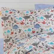 Παιδική Μαξιλαροθήκη (50x70) Dimcol Dino 309 White-Blue