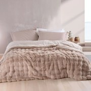 Κουβερτοπάπλωμα Luxe Γούνινο Διπλής Όψης Beige Ρυθμός Υπέρδιπλo 220x240cm Polyfilling