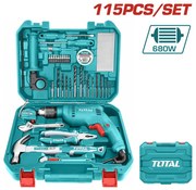 TOTAL ΣΕΤ ΔΡΑΠΑΝΟΣ 680W ΜΕ 115ΤΕΜ ΕΞΑΡΤΗΜΑΤΑ (ΤΗΚΤΗΡ1152)