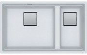 Franke Kubus 2 KNG 120 Polar White Υποκαθήμενος Γρανιτένιος Νεροχύτης 80cm