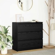 vidaXL Ντουλάπι Μαύρη βελανιδιά 80x35x76 εκ. Επεξεργασμένο Ξύλο