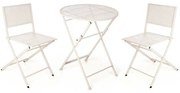 Σετ Τραπέζι με 2 Καρέκλες Ibergarden Λευκό 96 x 60 x 22,5 cm