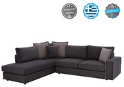 Γωνιακός Καναπές HOME C3255.01L Αριστερή γωνία Ύφασμα Αλέκιαστο Γκρί 270x225x90Υεκ. 270x225x90 εκ.
