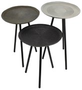 ΤΡΑΠΕΖΑΚΙ ARTELIBRE ΠΟΛΥΧΡΩΜΟ ΜΕΤΑΛΛΟ 41X41X50.5CM ΣΕΤ 3ΤΜΧ