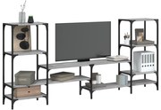 vidaXL Έπιπλο Τηλεόρασης Γκρι Sonoma 206,5x28,5x95 εκ. από Επεξ. Ξύλο