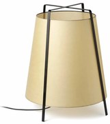 Επιτραπέζιο Φωτιστικό Akane G 28371 1xE27 20W Black-Beige Faro Barcelona Steel-Papyrus