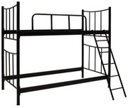 Κρεβάτι-κουκέτα "JUNGLE" μεταλλική σε χρώμα μαύρο gloss 90x190x172