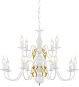 Φωτιστικό Οροφής Elegant DLA120012P White-Gold Crystal, Metal