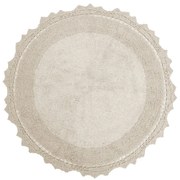 Πατάκι Μπάνιου Στρογγυλό 60cm Με Crochet Δαντέλα Anna Riska Lace Ivory