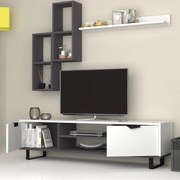 Σύνθεση τηλεόρασης Lonsa Megapap χρώμα λευκό 160x35x40εκ.