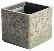 Supergreens Γλάστρα Πήλινη Τετράγωνη Βρύα Πράσινη 37x37x32 εκ.