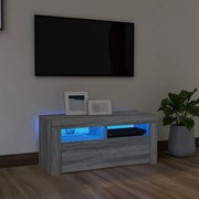 Έπιπλο Τηλεόρασης με LED Γκρι Sonoma 90x35x40 εκ. 822722