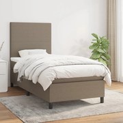 ΚΡΕΒΑΤΙ BOXSPRING ΜΕ ΣΤΡΩΜΑ TAUPE 100 X 200 ΕΚ. ΥΦΑΣΜΑΤΙΝΟ 3141597