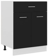 vidaXL Ντουλάπι με Συρτάρι Lyon Μαύρο 60x46x81,5 εκ. Επεξ. Ξύλο