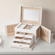 Μπιζουτιέρα Κουτί Με Συρτάρια &amp; Καθρέφτη (22.5x17.5x16.5) Songmics JBC159W01
