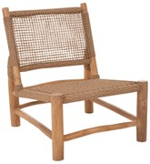 ΚΑΡΕΚΛΑ LONDER HM5986 ΞΥΛΟ TEAK ΣΕ ΦΥΣΙΚΟ ΚΑΙ ΣΥΝΘΕΤΙΚΟ RATTAN 63x77x77Υεκ. - HM5986