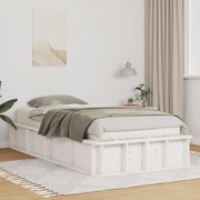 vidaXL Σκελετός Κρεβατιού με αποθήκευση Λευκό 90 x 200 cm Σύνθετο ξύλο
