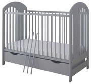 Βρεφικό Κρεβάτι με Συρτάρι Pumba Grey  60x120cm   BC10059  BabyCute