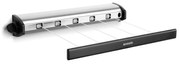 Απλώστρα ρούχων  Brabantia Pull-out 90300176, 22 m, Τοποθέτηση στον τοίχο, Αυτόματο κλείδωμα, Ανθεκτικό στη διάβρωση, Μαύρο/Inox