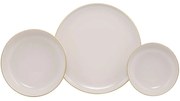 Σερβίτσιο Πιάτα Φαγητού (Σετ 18Τμχ) 710KTP3603 Cream-Gold Hermia 18 τμχ Πορσελάνη