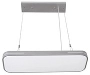 Adeleq Led Φωτιστικό Παραλληλόγραμμο Ανάρτηση 19x60cm 30W 6400K Ασημί 21-603060