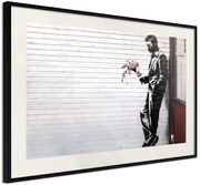 Αφίσα - Banksy: Waiting in Vain - 60x40 - Μαύρο - Με πασπαρτού