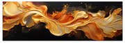 Πίνακας σε καμβά "Abstract Heat Wave" Megapap ψηφιακής εκτύπωσης 150x50x3εκ.-GP033-0159