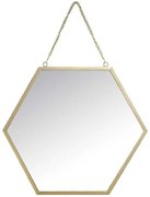 Καθρέπτης Τοίχου FAM628 34,5x30,5cm Gold Espiel Μέταλλο,Γυαλί