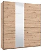 Ντουλάπα Συρόμενη VEYMONT 200 OG με Καθρέπτη Artisan Oak 195x61x218εκ. 195x61x218 εκ.