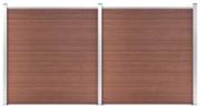 vidaXL Πάνελ Περίφραξης Καφέ 353 x 186 εκ. από WPC
