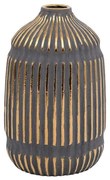 Βάζο 023-223-101 14x14x23cm Gold-Grey Ceramic