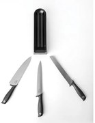 Brabantia 1001176 Σετ Μαχαίρια με Βάση από Ανοξείδωτο Ατσάλι 3τμχ Tasty+ Dark Grey