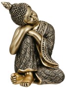 Figure Buddha Synthetic Resin Χρυσόχρωμο 10X10X17Cm 10X10X17Cm