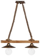 Φωτιστικό Οροφής Δίφωτο Heronia Petra 31-0879 Rope/Bronze