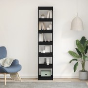 vidaXL Βιβλιοθήκη Μαύρης Δρυός 40x30x198 εκ, Κατασκευασμένη από Επεξεργασμένο Ξύλο