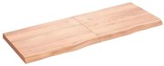 vidaXL Ράφι Τοίχου Ανοιχτό Καφέ 160x60x(2-6)εκ. Επεξ. Μασίφ Ξύλο Δρυός