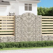 vidaXL Συρματοκιβώτια Τοξωτά 4 τεμ. 200x50x220/240 εκ. Γαλβαν. Ατσάλι