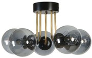 Φωτιστικό Οροφής - Πλαφονιέρα Pablo 846STL5197 Φ45x30cm 5xE27 40W Black Opviq